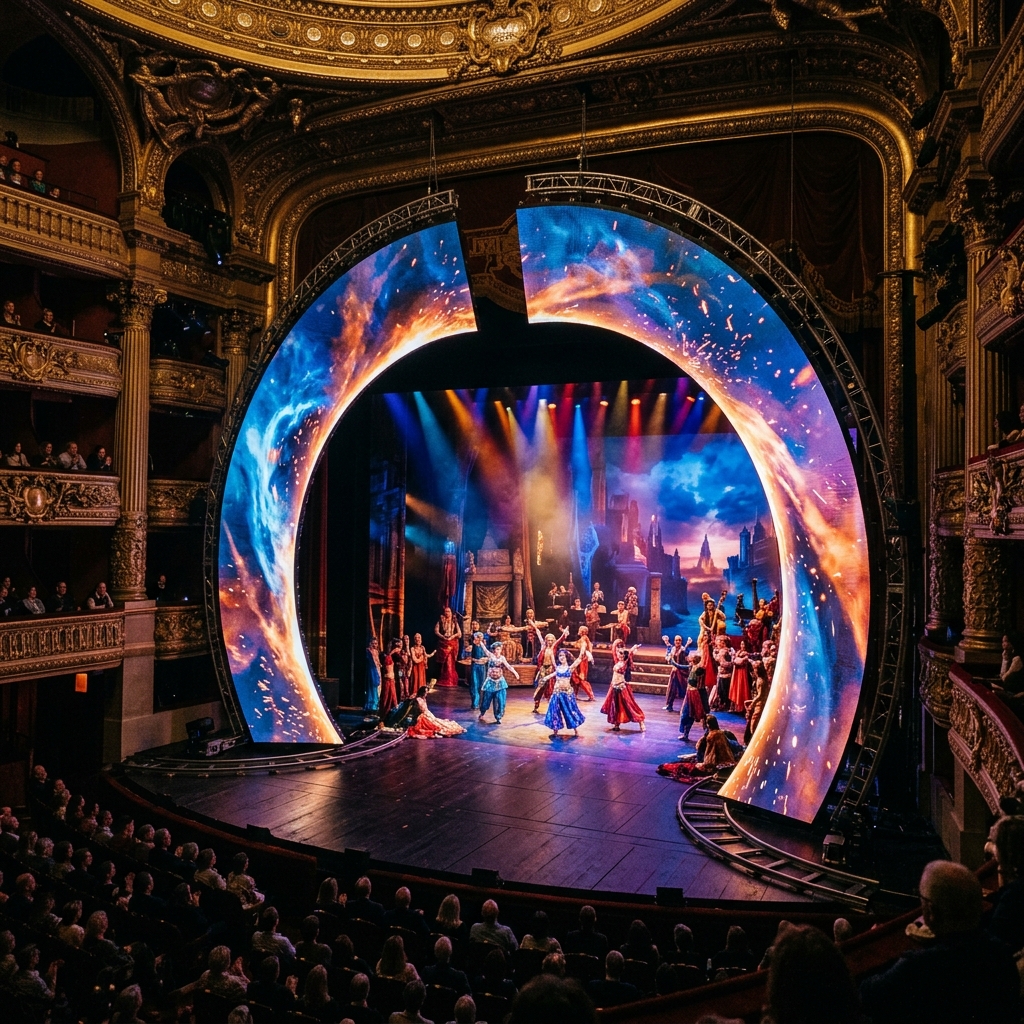 LED Curved Opening & Closing Screen